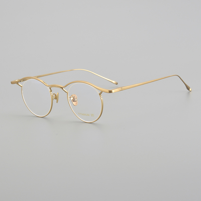 Polygonal Titanium Eyeglass Frame
