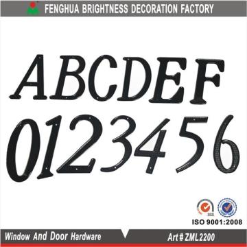 New design 4" Brass plated zinc alloy digital number plate