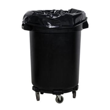 Poly Garbage Bag, Black Non-Printed Contractor Bag, Flat Folded, 33" X 50" , 3.8 Mil, (100) Bags