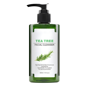 OEM Customized Logo Face Skin Care Mild Formula Tea Tree Facial Cleanser for All Skin Types