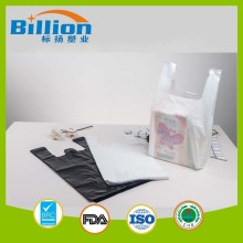 Portable Handle Bags Reusable Plastic Shopping Bag Transparent Vest Bag for Grocery