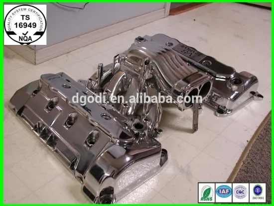 OEM custom low pressure AlSi7Mg T6 intake manifold aluminum casting