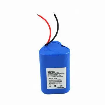 11.1V 1300mAh Li-ion Battery Pack 3S1P, High Discharge Rate, CE, UL, RoHS Listed
