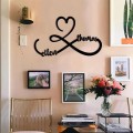 Appeso a parete a forma di cuore sentimentale con nome personalizzato