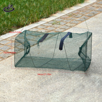 Portable Folded Fishing Net with Zipper Bait Trap for Shrimp, Crayfish, and Crab - Outdoor Fishing Accessories