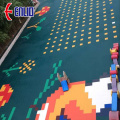 colorful customized children playground floor tile