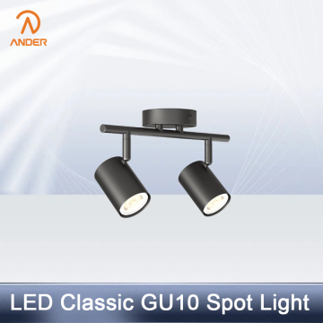 Lampe GU10 dynamique à double tige pour une utilisation polyvalente