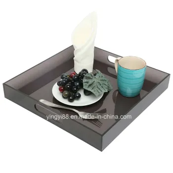 2018 Spill-Proof Acrylic Party Serving Tray with Handles