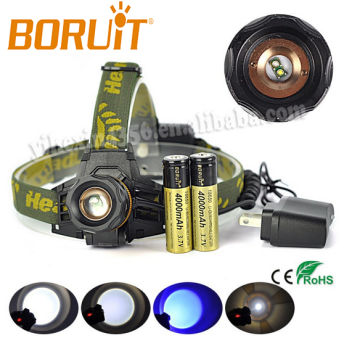 K13 Cree Led Headlamp,Waterproof Led Head lamp,Tactical Led Lights White+Blue