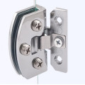 2pcs Zinc alloy, cabinet glass door hinge/glass clamp/clips,for 5mm-8mm glass,no holes, single folder ,glass Hardware