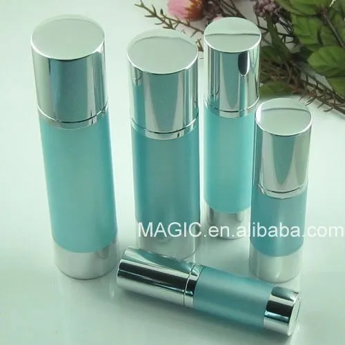 aluminum blue airless pump lotion bottle