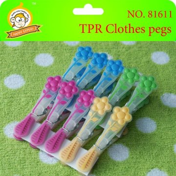 Plastic flower clothes pegs Soft grip clothes pegs magnetic clothes pin