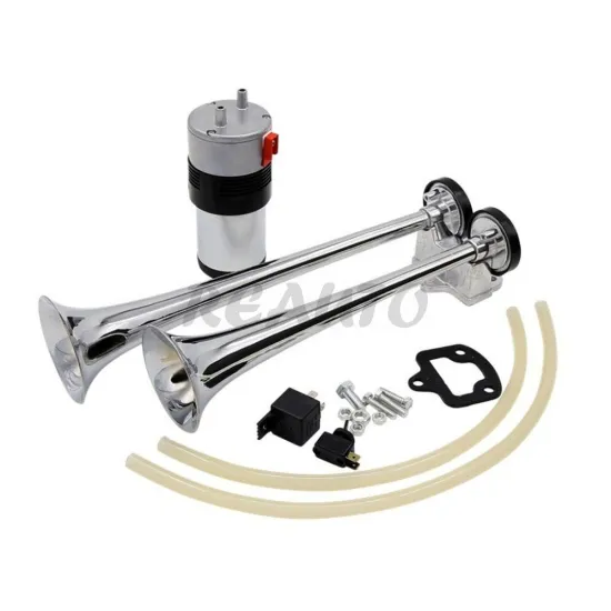 Universal 12V/24V Reverse Horn for Trucks, Cars, and Trailers - 335/390mm Electric Air Horn