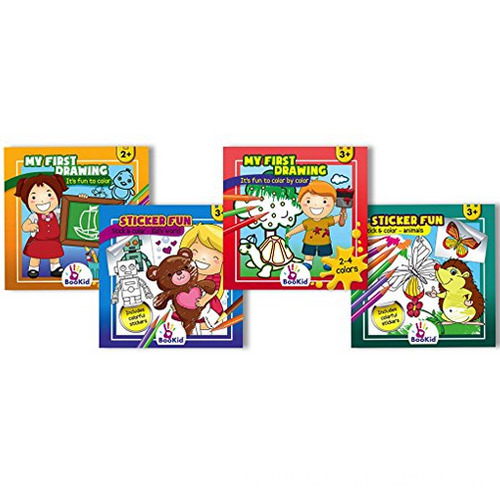 Pack of 4 Travel Size Children Activity Books 