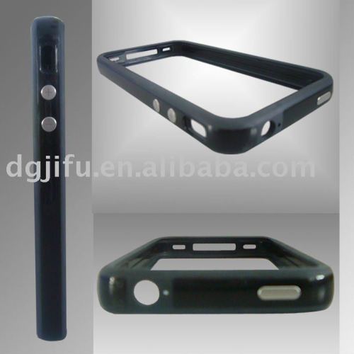 Metal Button PC+TPU bumper case for iphone4/4s; customized bumper for smart phone