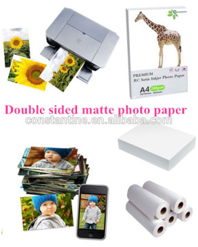 everyday use 140gsm double sided matte photo paper/inkjet paper roll with cheap price