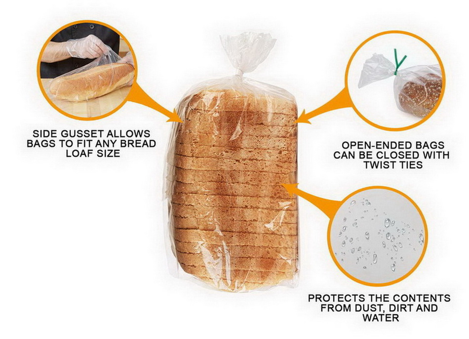 100% Virgin High Clarity Polyethylene Packing Food Bag