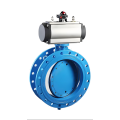 Válvula de borboleta de flange excêntrico dual pneumático