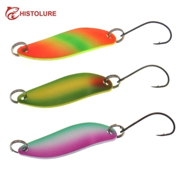 S-Shaped 35mm 3.5g Metal Fishing Spoons with Sequins for Trout