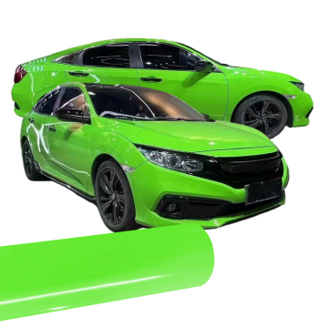 Высокаглянцавая зялёная аўтамабільная плёнка Lizard Green
