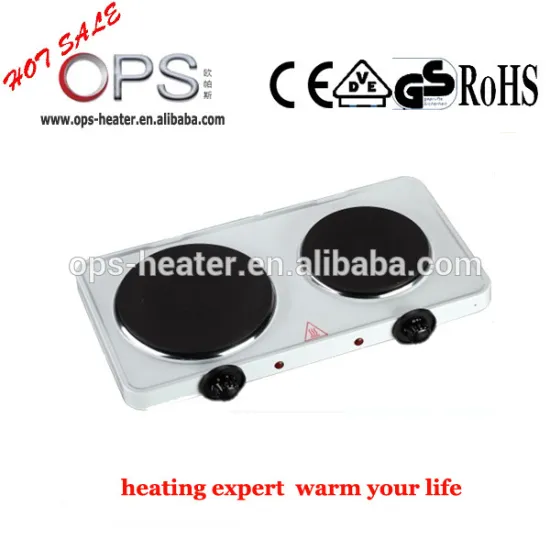 1000+1500W TWO BURNERS WHITE SOLID ELECTRIC STOVE