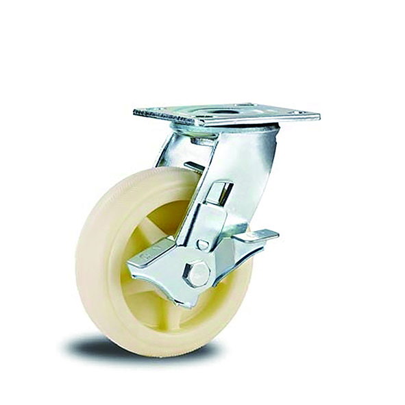 Heavy Duty​ Side Brake White PP Caster Wheels