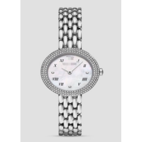Reloj de cuarzo para mujer de acero inoxidable plateado pequeño de 30mm con bisel de cristal esfera de nácar Natural Número romano muñeca de vestir delgada