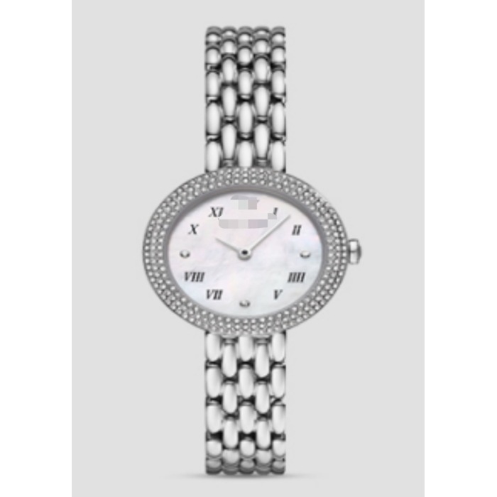 Reloj de cuarzo para mujer de acero inoxidable plateado pequeño de 30mm con bisel de cristal esfera de nácar Natural Número romano muñeca de vestir delgada