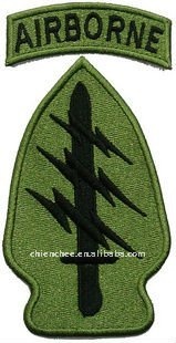 Embroidered Patches - Heat-Seal AIRBORNE Special Forces for Army/Air Force/Sea Force (Patch/Emblem/Badge/Label/Crest/Insignia)