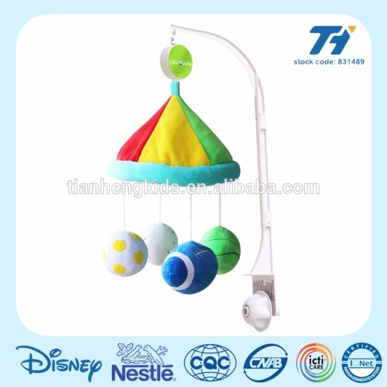 Soccer Ball hanging musical mobile for bedding set with sound