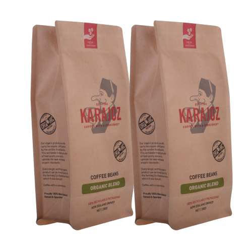 Biologisch afbreekbare vlakke bodem papieren koffie verpakking zak