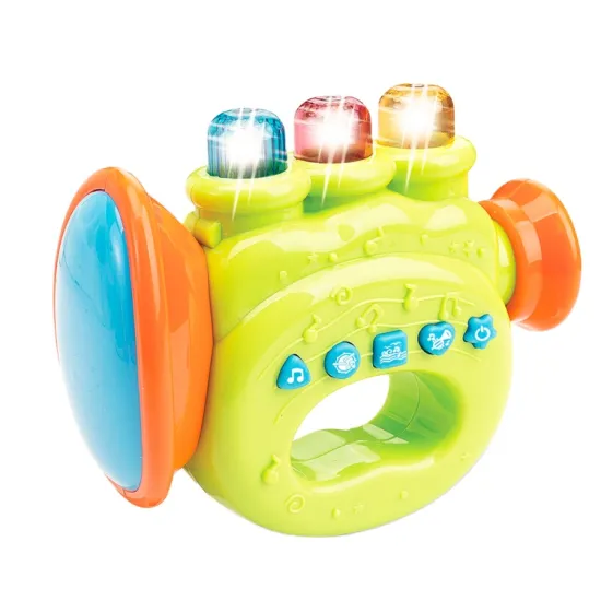 Preschool Educational Toy: Electric Baby Drum & Musical Instruments Light-Up Playset