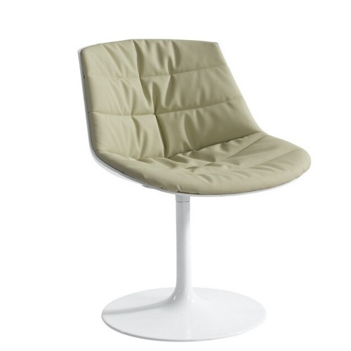 Modern leisure flow slim swivel dining chair