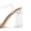 Damer sandal med transparent häl