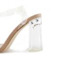 Women's Shoes Ladies Sandal With Transparent Heel Supplier