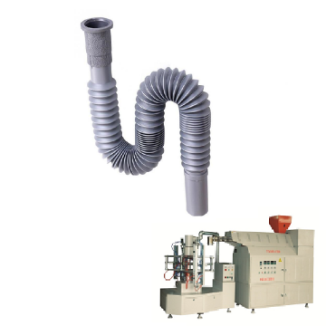 HDPE 1 μέτρο μακρύ κυματοειδές σωλήνα αποστράγγισης εύκαμπτο μηχάνημα χύτευσης μίγματος