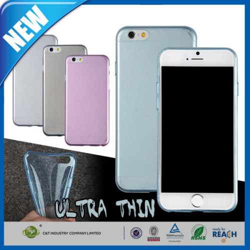 C&T 0.3mm Ultra Thin Clear Rubber Soft TPU Matte Case Cover for Apple iPhone 6 Plus 5.5" (Transparent)