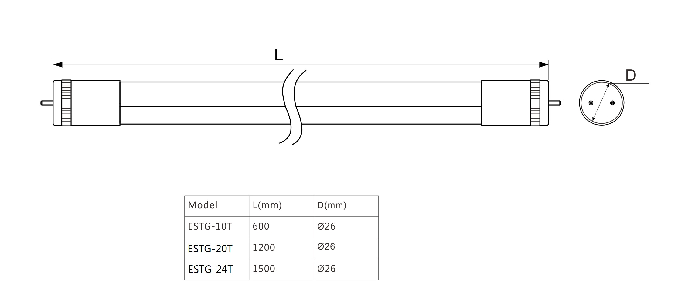 ESTG-T SIZE