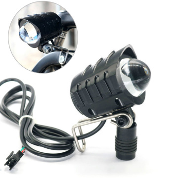 36-60V 2-in-1 SM Connector LED Fork Light with Horn and Spotlight for Ebikes
