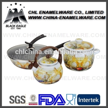 Popular enamel cook pot with water kettle China supplier