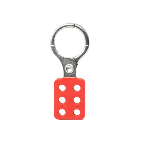 Aluminum Spark-Proof Hasp with 6-Hole Red Nylon PA Injection Molding Handle - BOZZYS Loto Hasps Lockout Devices