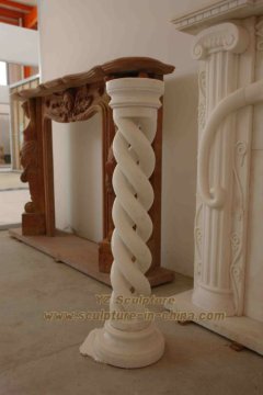 Natural Stone Sculpture Column
