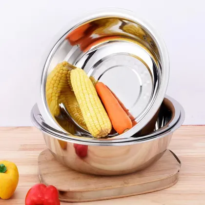 Extra Large Stainless Steel Kitchen Prep Mixing Bowls with Deeper Edge