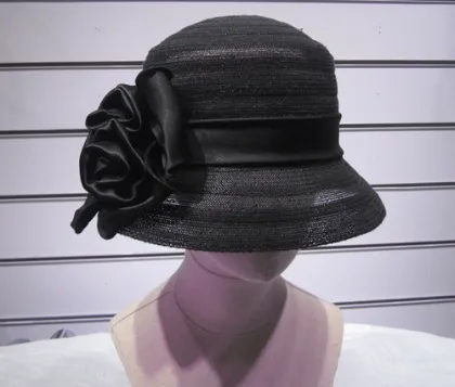 Wide Sinamay Cloche Hats