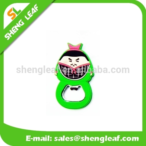 Promotional Soft PVC Rubber Fridge Magnet Bottle Opener