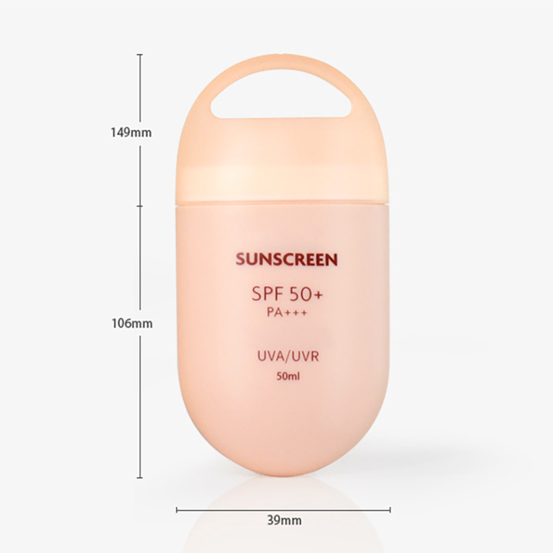 Empty 50g PE sunscreen bottle sunscreen packaging