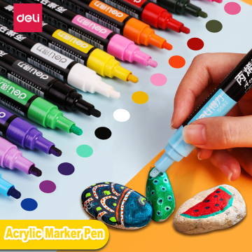 Deli Colored Acrylic Markers for Metal, Glass, Canvas, and DIY Art Projects