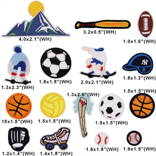 Embroidered Decoration soccer embroidery Patches Custom