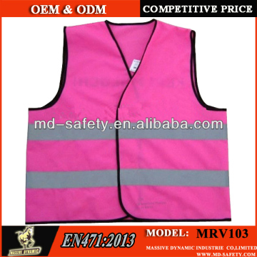 EN471:2013 pink safety vest for women