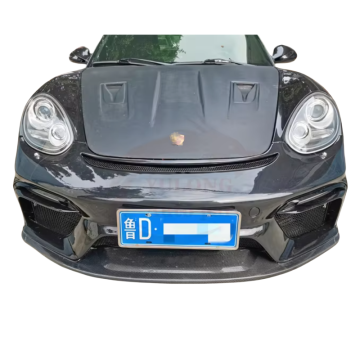 Paraurti anteriore e kit di illuminazione in fibra di semi-carbonio in stile GT premium per Porsche 987.2